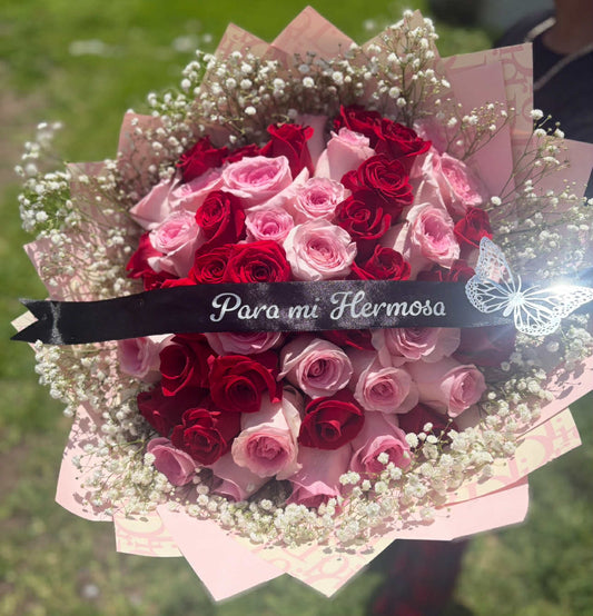 50 Beauty Mix Roses for the Queen